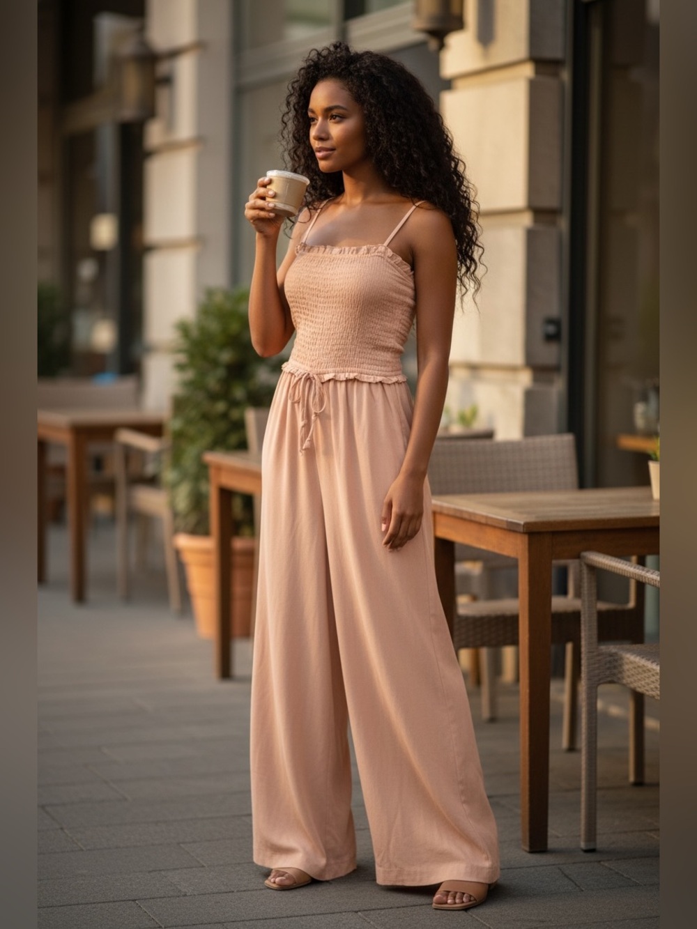 Salty Lemon wide leg romper jumpsuit